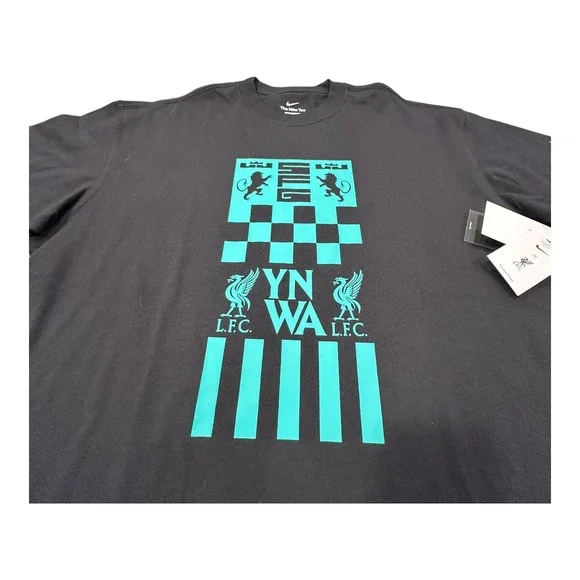Nike LeBron James X Liverpool FC Max90 Soccer Graphic T Shirt Black Mens XL - Picture 4 of 14